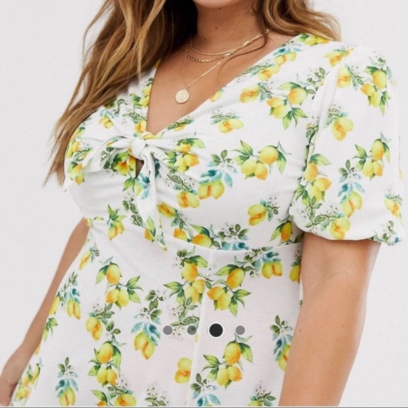 ASOS lemon print tea dress - Picture 3 of 6